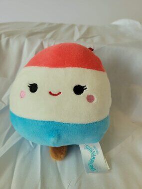 Squishmellow Lelila the Popsicle Red White Blue Plush 6" Kellytoy NWT